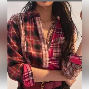 Pilcro Plaid Patchwork flannel